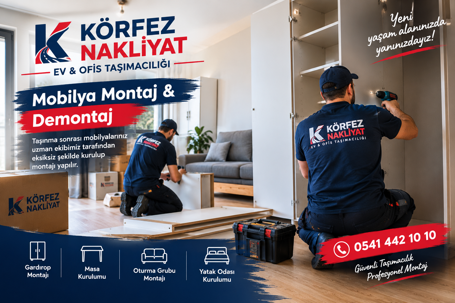 Profesyonel Mobilya Montajı — KÖRFEZ NAKLİYAT nakliyat hizmeti